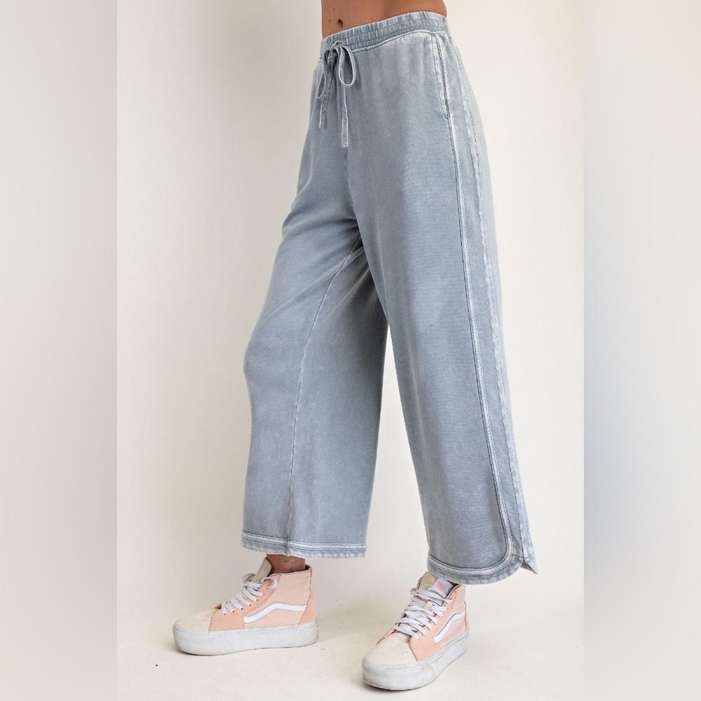 1 medium left! ✨ Easel “Denim Daydreamer Sweatpants” | Denim Blue - Picture 3 of 5